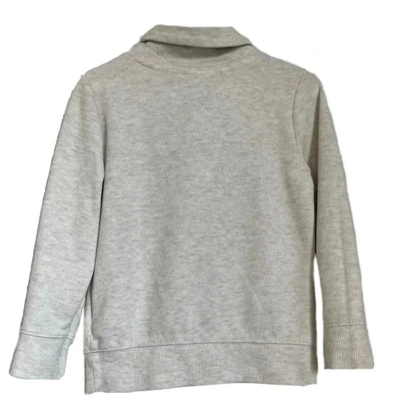 Old Navy 4T cream knitted sweater /cardigan w/ button accent‎ closure and collar - Picture 2 of 6